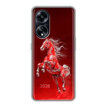 Силиконовый чехол на OPPO A1 Pro с принтом Новый год