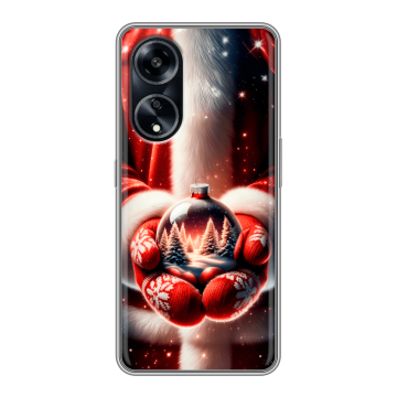 Силиконовый чехол на OPPO A1 Pro с принтом Новый год