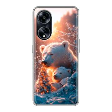 Силиконовый чехол на OPPO A1 Pro с принтом Новый год