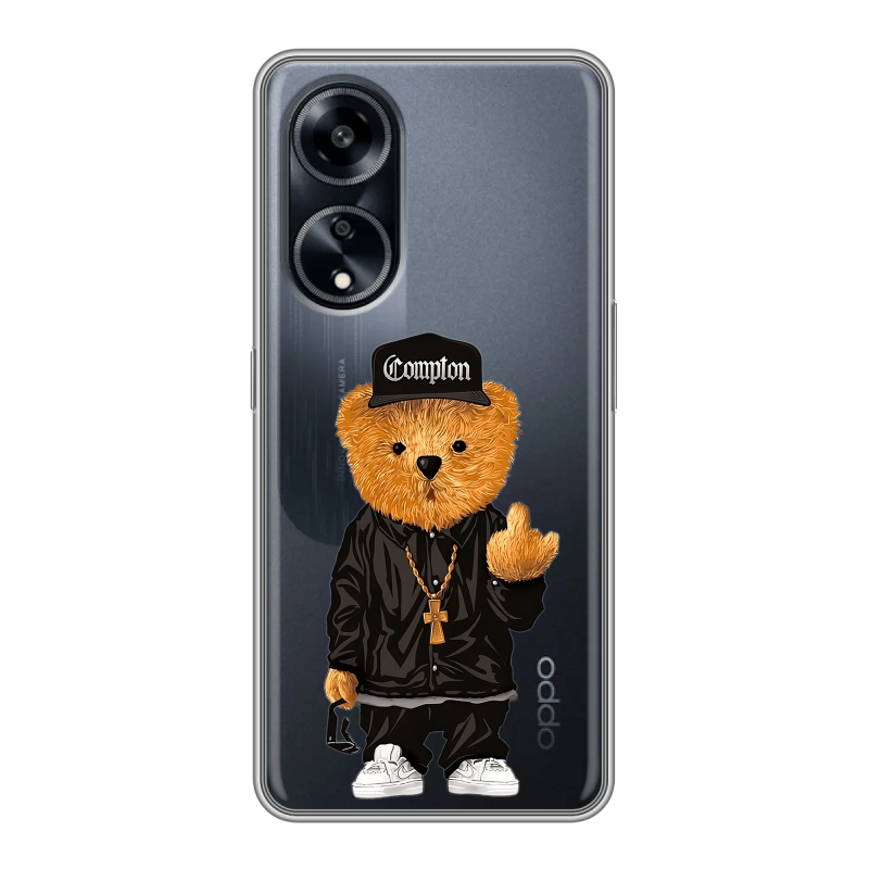 Силиконовый чехол на OPPO A1 Pro с принтом Плюшевый медведь Силиконовый чехол на OPPO A1 Pro с принтом Плюшевый медведь
