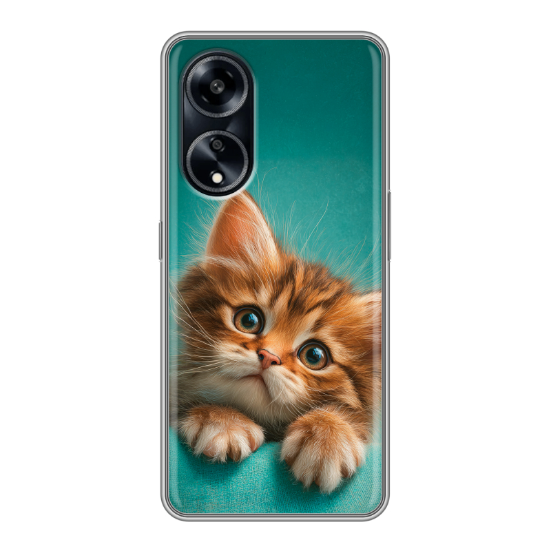 Силиконовый чехол на OPPO A1 Pro с принтом котенок Силиконовый чехол на OPPO A1 Pro с принтом котенок