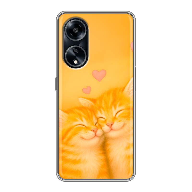 Силиконовый чехол на OPPO A1 Pro с принтом Милые котята Силиконовый чехол на OPPO A1 Pro с принтом Милые котята