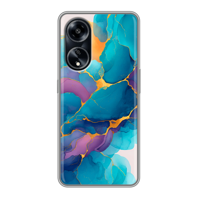 Силиконовый чехол на OPPO A1 Pro с принтом Мрамор блестки Силиконовый чехол на OPPO A1 Pro с принтом Мрамор блестки