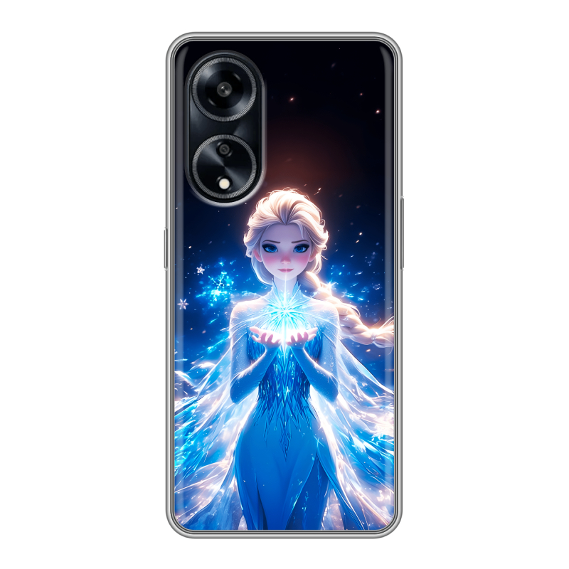 Силиконовый чехол на OPPO A1 Pro с принтом Холодное сердце Frozen Силиконовый чехол на OPPO A1 Pro с принтом Холодное сердце Frozen