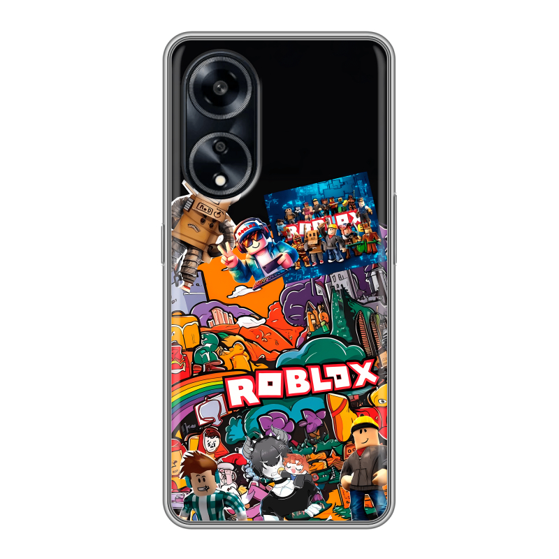 Силиконовый чехол на OPPO A1 Pro с принтом Roblox Роблокс Силиконовый чехол на OPPO A1 Pro с принтом Roblox Роблокс