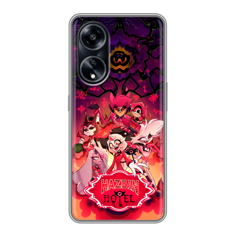 Силиконовый чехол на OPPO A1 Pro с принтом Hazbin Hotel Отель Хазбин Силиконовый чехол на OPPO A1 Pro с принтом Hazbin Hotel Отель Хазбин