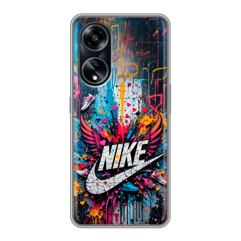Силиконовый чехол на OPPO A1 Pro с принтом Nike Найк Силиконовый чехол на OPPO A1 Pro с принтом Nike Найк