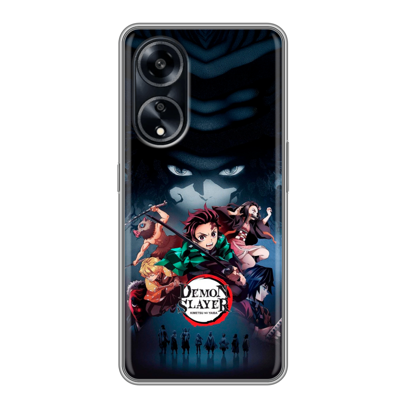 Силиконовый чехол на OPPO A1 Pro с принтом Demon Slayer Клинок рассекающий демонов Силиконовый чехол на OPPO A1 Pro с принтом Demon Slayer Клинок рассекающий демонов