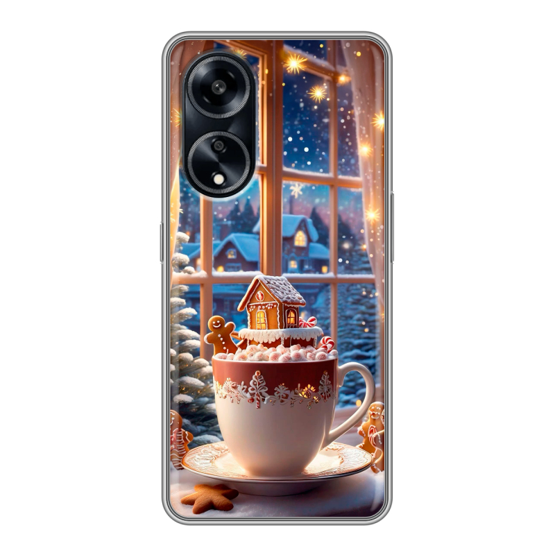 Силиконовый чехол на OPPO A1 Pro с принтом Новый год Силиконовый чехол на OPPO A1 Pro с принтом Новый год