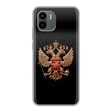 Силиконовый чехол на Xiaomi Redmi A1 с принтом Герб России Силиконовый чехол на Xiaomi Redmi A1 с принтом Герб России