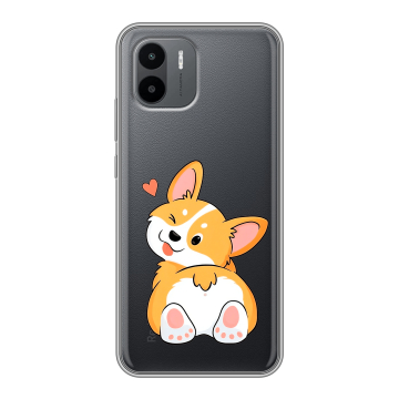 Силиконовый чехол на Xiaomi Redmi A1 с принтом Корги Силиконовый чехол на Xiaomi Redmi A1 с принтом Корги