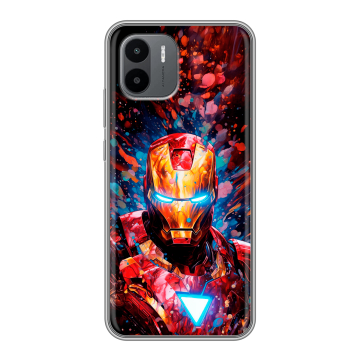 Силиконовый чехол на Xiaomi Redmi A1 с принтом Железный человек Ironman Силиконовый чехол на Xiaomi Redmi A1 с принтом Железный человек Ironman