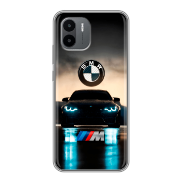 Силиконовый чехол на Xiaomi Redmi A1 с принтом БМВ BMW Силиконовый чехол на Xiaomi Redmi A1 с принтом БМВ BMW