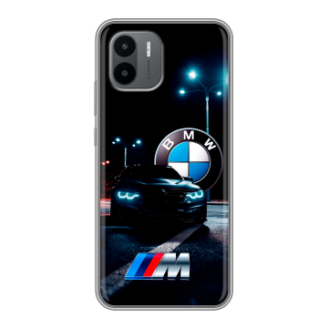 Силиконовый чехол на Xiaomi Redmi A1 с принтом БМВ BMW Силиконовый чехол на Xiaomi Redmi A1 с принтом БМВ BMW