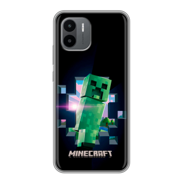 Силиконовый чехол на Xiaomi Redmi A1 с принтом Майнкрафт Minecraft Силиконовый чехол на Xiaomi Redmi A1 с принтом Майнкрафт Minecraft