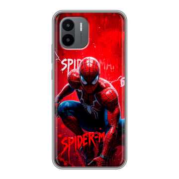 Силиконовый чехол на Xiaomi Redmi A1 с принтом Spiderman Человек паук Силиконовый чехол на Xiaomi Redmi A1 с принтом Spiderman Человек паук