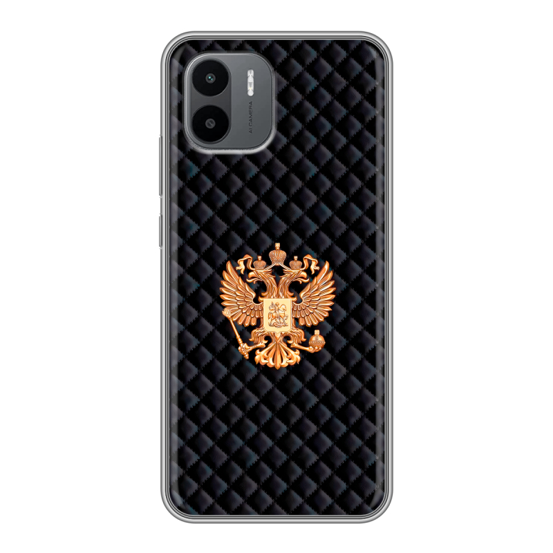 Силиконовый противоударный чехол на Xiaomi Redmi A1 с принтом Герб России принт Силиконовый противоударный чехол на Xiaomi Redmi A1 с принтом Герб России принт