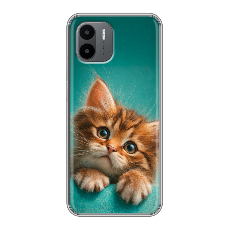 Силиконовый чехол на Xiaomi Redmi A1 с принтом котенок Силиконовый чехол на Xiaomi Redmi A1 с принтом котенок