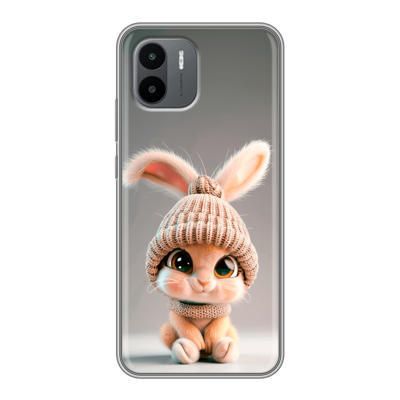 Силиконовый противоударный чехол на Xiaomi Redmi A1 с принтом Кролик Силиконовый противоударный чехол на Xiaomi Redmi A1 с принтом Кролик