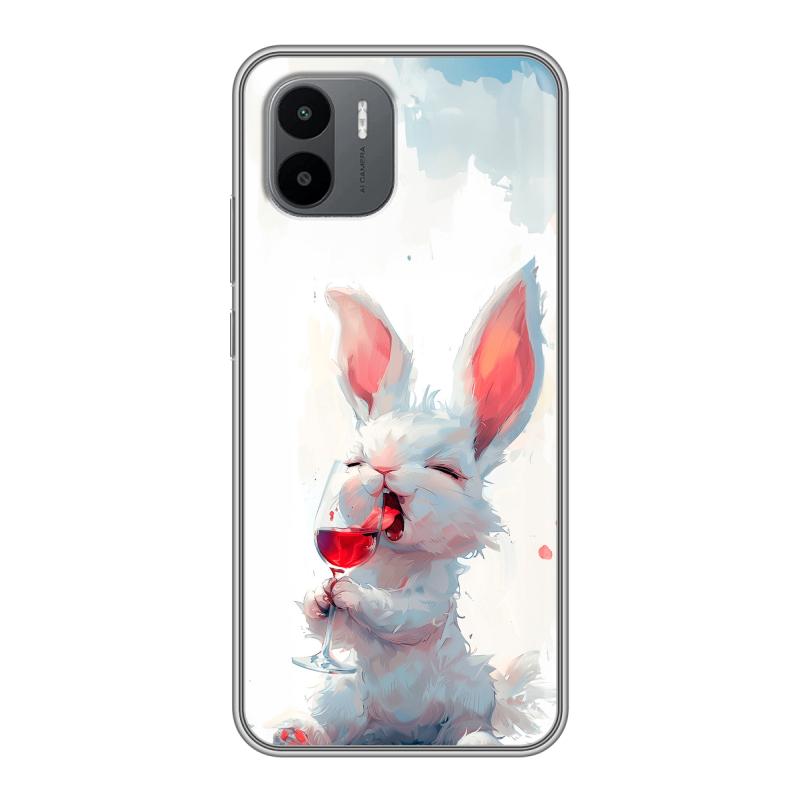 Силиконовый чехол на Xiaomi Redmi A1 с принтом кролик зайчик Силиконовый чехол на Xiaomi Redmi A1 с принтом кролик зайчик