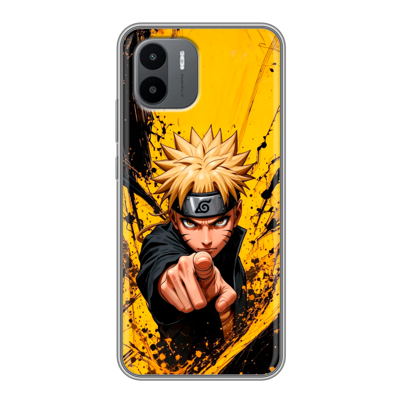 Силиконовый противоударный чехол на Xiaomi Redmi A1 с принтом Naruto Наруто Силиконовый противоударный чехол на Xiaomi Redmi A1 с принтом Naruto Наруто