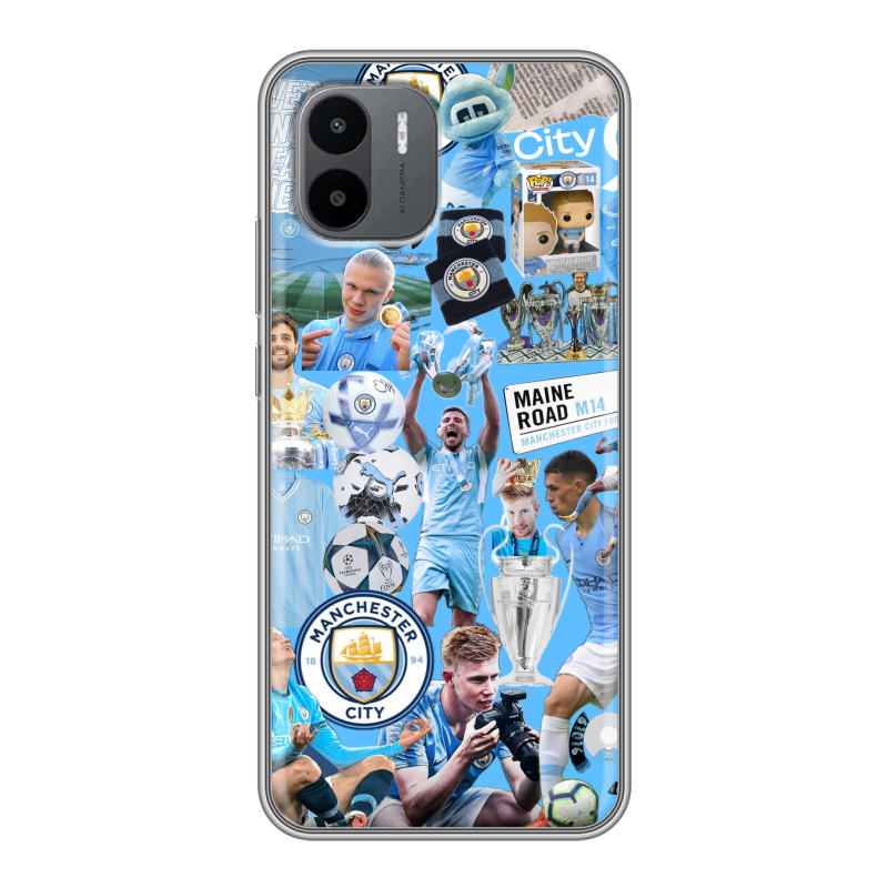Силиконовый чехол на Xiaomi Redmi A1 с принтом Man City Манчестер Сити Силиконовый чехол на Xiaomi Redmi A1 с принтом Man City Манчестер Сити