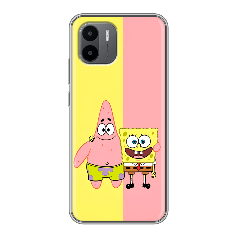 Силиконовый чехол на Xiaomi Redmi A1 с принтом Спанч боб Спанчбоб Силиконовый чехол на Xiaomi Redmi A1 с принтом Спанч боб Спанчбоб