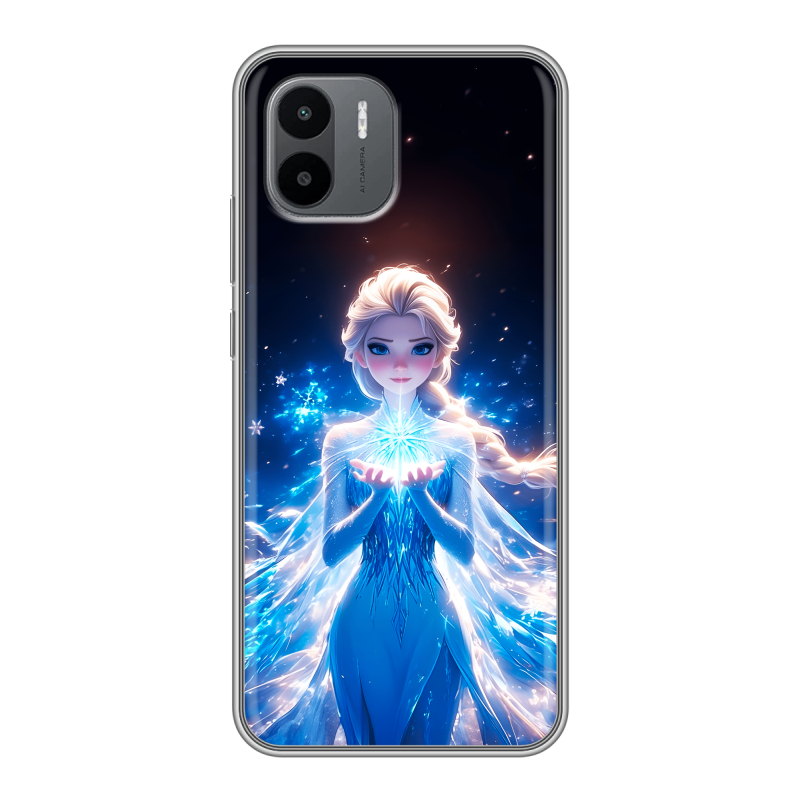 Силиконовый противоударный чехол на Xiaomi Redmi A1 с принтом Холодное сердце Frozen Силиконовый противоударный чехол на Xiaomi Redmi A1 с принтом Холодное сердце Frozen