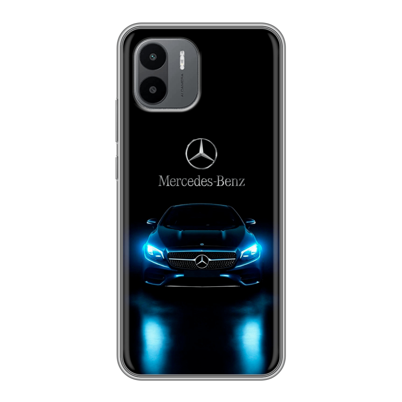 Силиконовый противоударный чехол на Xiaomi Redmi A1 с принтом Mercedes Мерседес Силиконовый противоударный чехол на Xiaomi Redmi A1 с принтом Mercedes Мерседес
