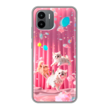 Силиконовый чехол на Xiaomi Redmi A2 с принтом милые котики Силиконовый чехол на Xiaomi Redmi A2 с принтом милые котики