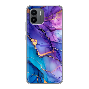 Силиконовый чехол на Xiaomi Redmi A2 с принтом синий мрамор Силиконовый чехол на Xiaomi Redmi A2 с принтом синий мрамор