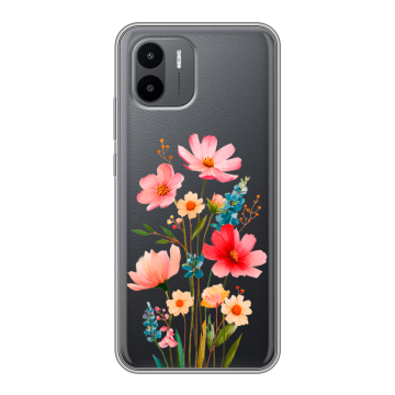 Силиконовый чехол на Xiaomi Redmi A2 с принтом Цветы Силиконовый чехол на Xiaomi Redmi A2 с принтом Цветы