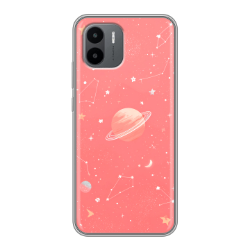 Силиконовый чехол на Xiaomi Redmi A2 с принтом Розовый космос Силиконовый чехол на Xiaomi Redmi A2 с принтом Розовый космос