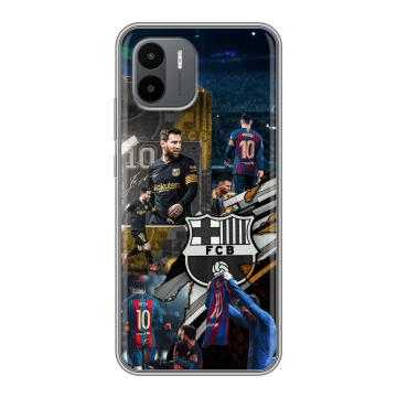 Силиконовый чехол на Xiaomi Redmi A2 с принтом Messi Barcelona Силиконовый чехол на Xiaomi Redmi A2 с принтом Messi Barcelona