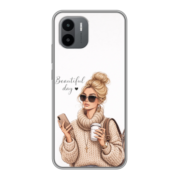 Силиконовый чехол на Xiaomi Redmi A2 с принтом женский Силиконовый чехол на Xiaomi Redmi A2 с принтом женский