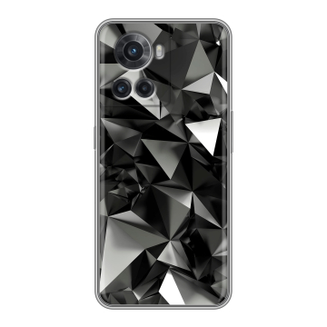 Силиконовый чехол на OnePlus Ace с принтом Черные кристаллы Силиконовый чехол на OnePlus Ace с принтом Черные кристаллы