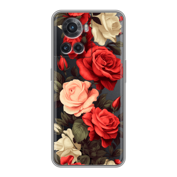Силиконовый чехол на OnePlus Ace с принтом Розы Силиконовый чехол на OnePlus Ace с принтом Розы