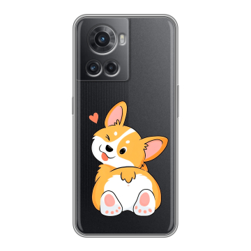 Силиконовый чехол на OnePlus Ace с принтом Корги Силиконовый чехол на OnePlus Ace с принтом Корги