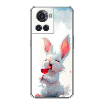 Силиконовый чехол на OnePlus Ace с принтом кролик зайчик Силиконовый чехол на OnePlus Ace с принтом кролик зайчик