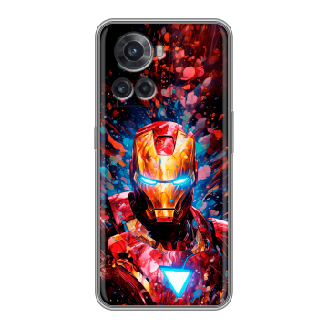 Силиконовый чехол на OnePlus Ace с принтом Железный человек Ironman Силиконовый чехол на OnePlus Ace с принтом Железный человек Ironman