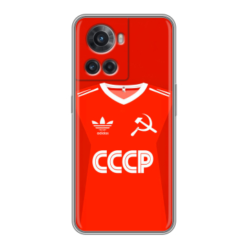 Силиконовый чехол на OnePlus Ace с принтом Флаг Герб СССР Силиконовый чехол на OnePlus Ace с принтом Флаг Герб СССР