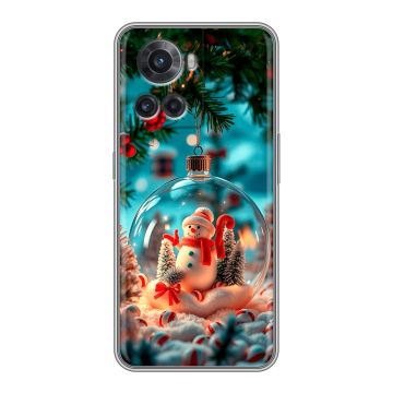 Силиконовый чехол на OnePlus Ace с принтом Новый год Силиконовый чехол на OnePlus Ace с принтом Новый год