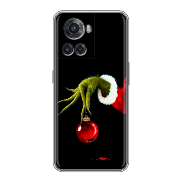 Силиконовый чехол на OnePlus Ace с принтом Новый год Гринч Силиконовый чехол на OnePlus Ace с принтом Новый год Гринч
