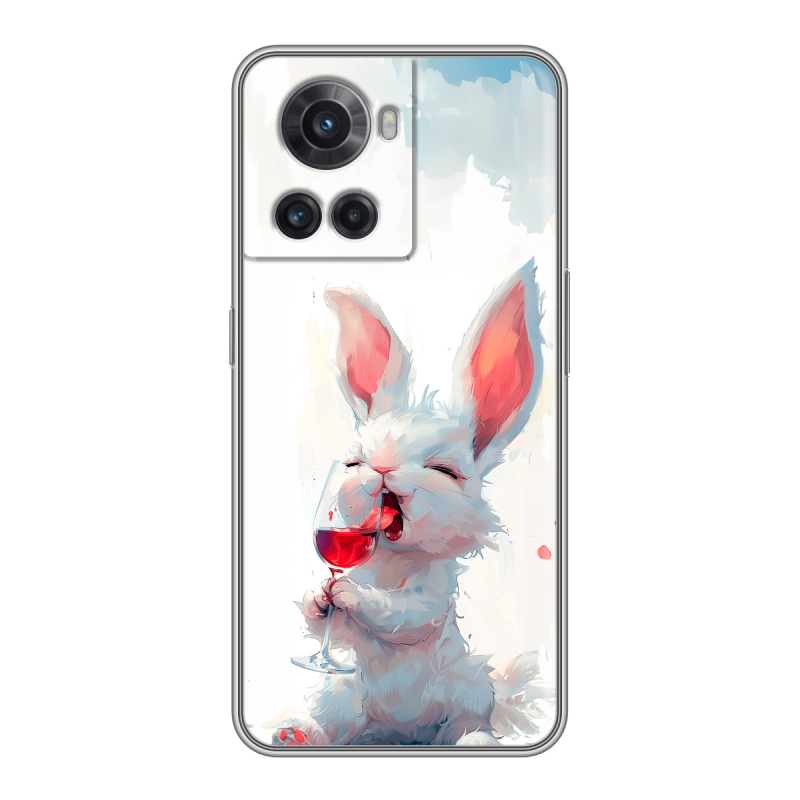 Силиконовый чехол на OnePlus Ace с принтом кролик зайчик Силиконовый чехол на OnePlus Ace с принтом кролик зайчик