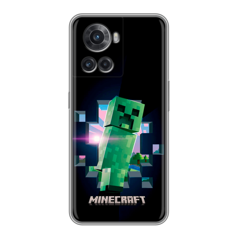 Силиконовый чехол на OnePlus Ace с принтом Майнкрафт Minecraft Силиконовый чехол на OnePlus Ace с принтом Майнкрафт Minecraft