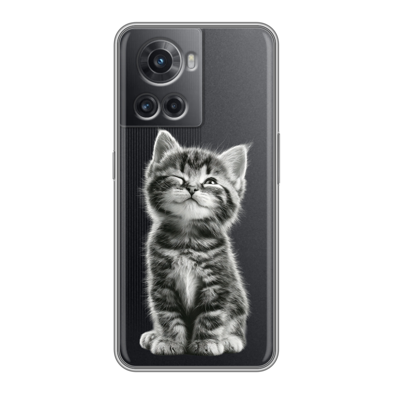 Силиконовый чехол на OnePlus Ace с принтом Котенок Силиконовый чехол на OnePlus Ace с принтом Котенок
