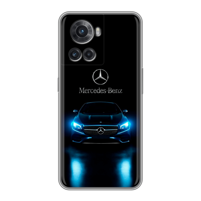 Силиконовый чехол на OnePlus Ace с принтом Mercedes Мерседес Силиконовый чехол на OnePlus Ace с принтом Mercedes Мерседес