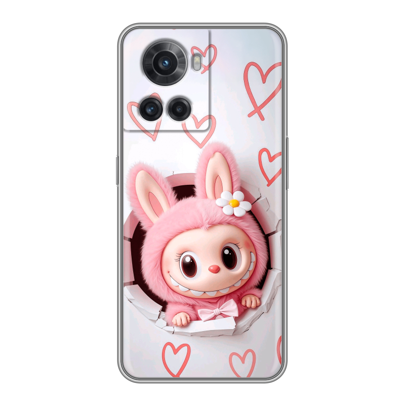 Силиконовый чехол на OnePlus Ace с принтом Labubu Лабубу Силиконовый чехол на OnePlus Ace с принтом Labubu Лабубу