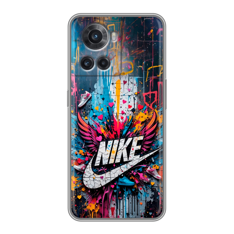 Силиконовый чехол на OnePlus Ace с принтом Nike Найк Силиконовый чехол на OnePlus Ace с принтом Nike Найк