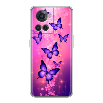 Силиконовый чехол на OnePlus 10R с принтом Бабочки Силиконовый чехол на OnePlus 10R с принтом Бабочки
